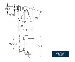 MONOMANDO BAÑO-DUCHA PLUS GROHE